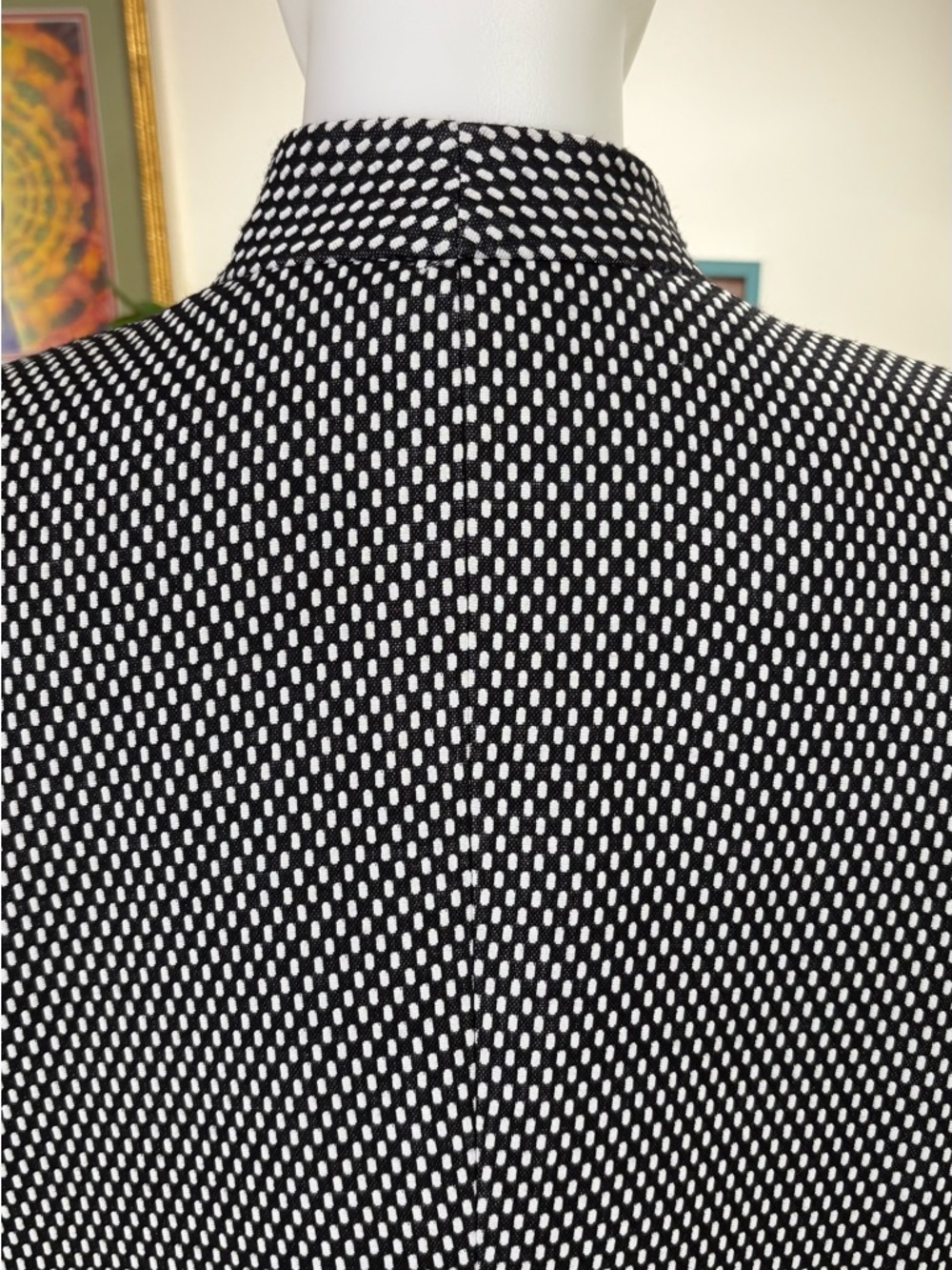 Armani Collezioni Black & White Textured Blazer Made in Italy Size 14 Luxury - Picture 6 of 9